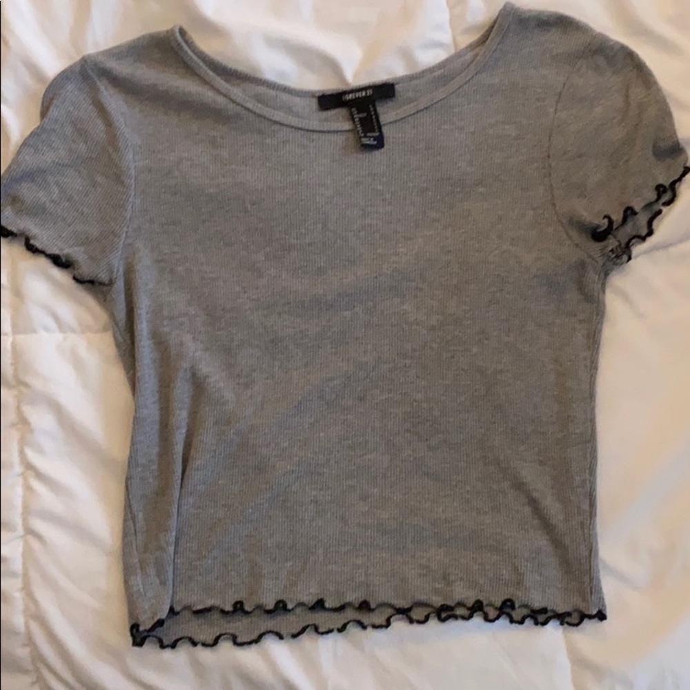Forever 21 Gray Top